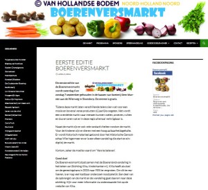 De website van de eerste Boerenversmarkt bleek een groot succes.